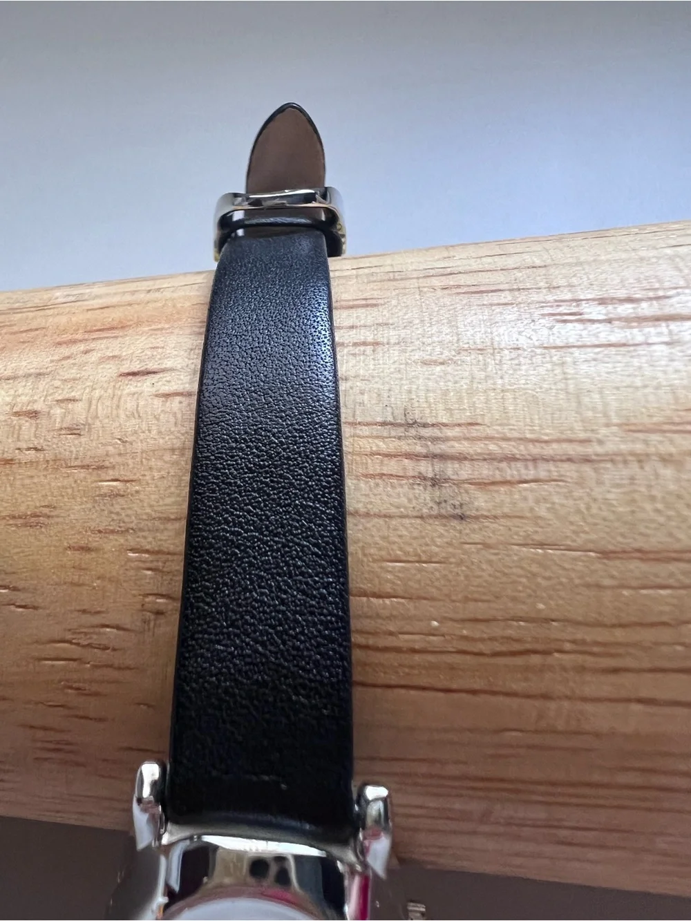 RLM Robert Lee Morris Sterling Silver Modernist Oval Watch Leather Band